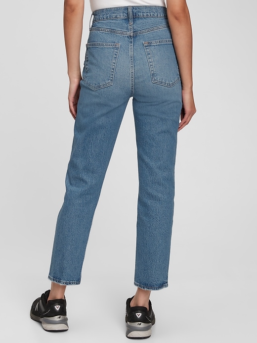 Image number 2 showing, Sky High Rise Cheeky Straight Jeans with Washwell