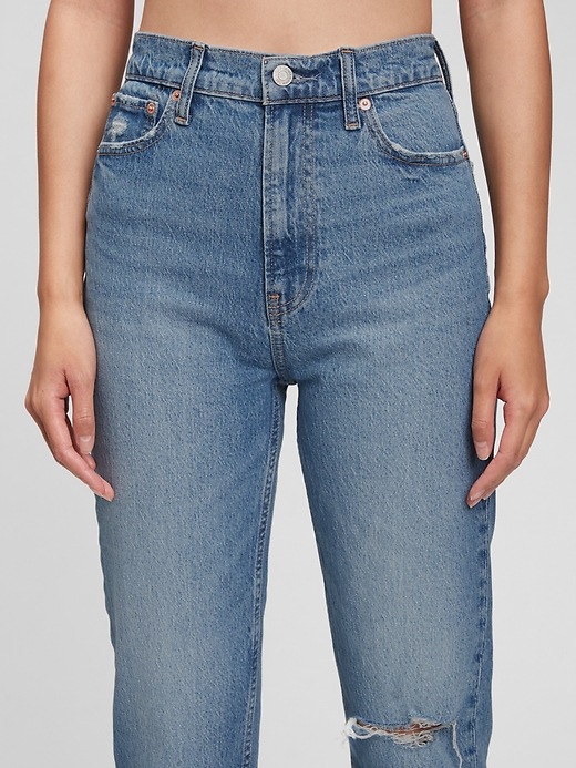 Image number 3 showing, Sky High Rise Cheeky Straight Jeans with Washwell