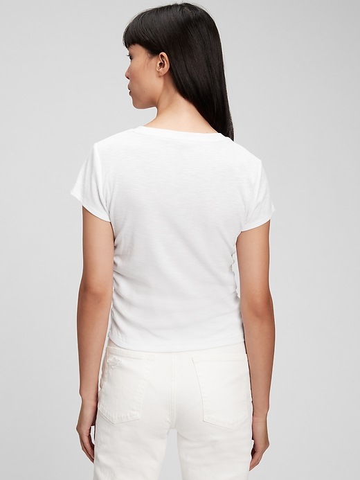 Image number 2 showing, Ruched Cropped T-Shirt