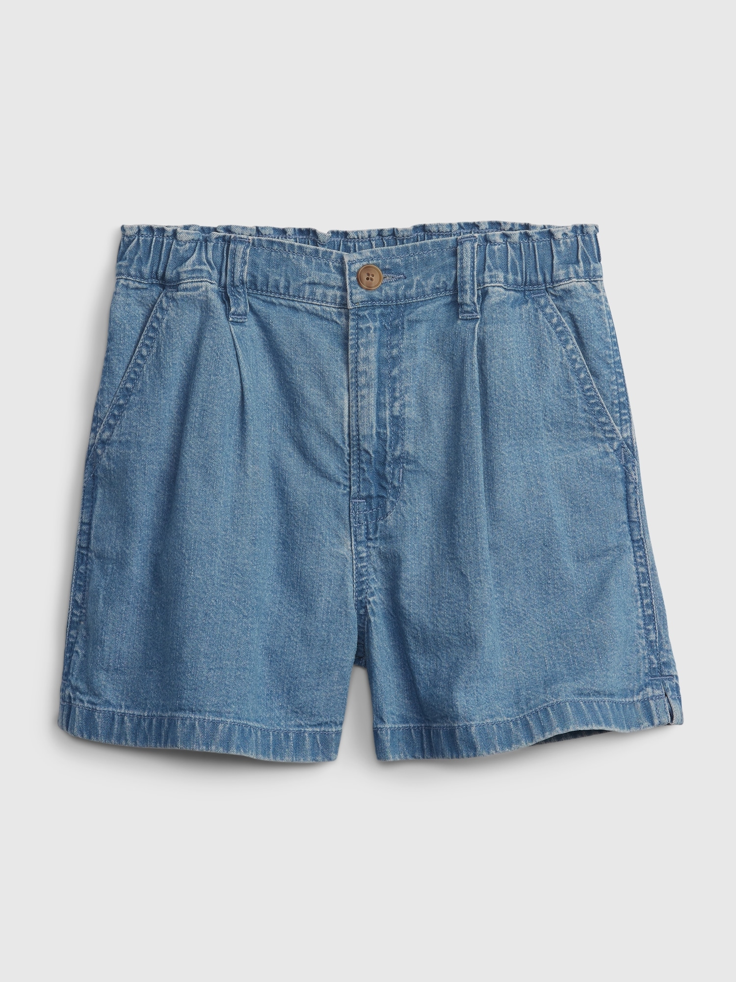 GenesinlifeShops PG - Monnalisa Girls Denim Shorts for Kids - Blue Wear  under jeans going for a walk PS Paul Smith