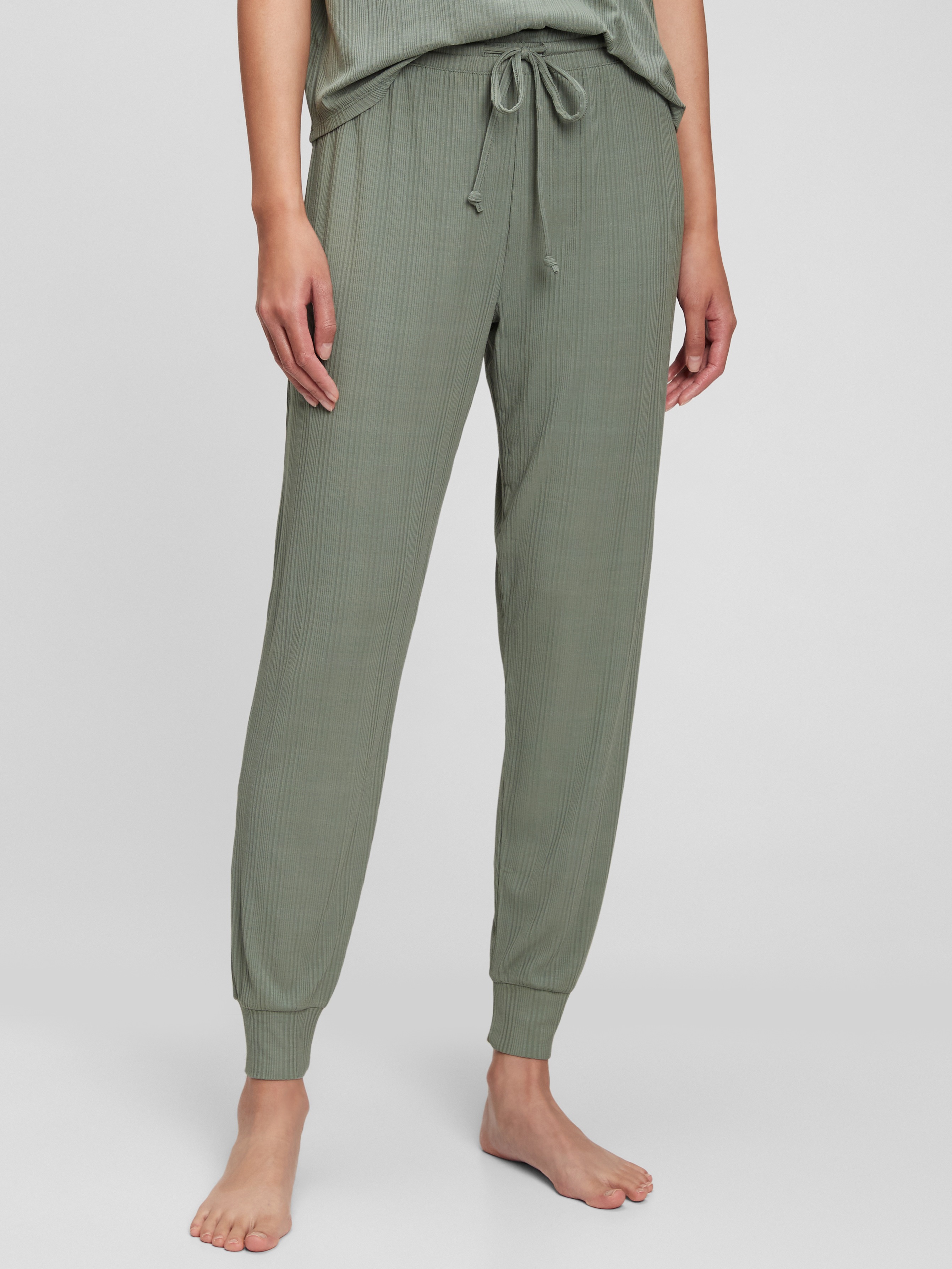 Modal Ribbed Joggers | Gap