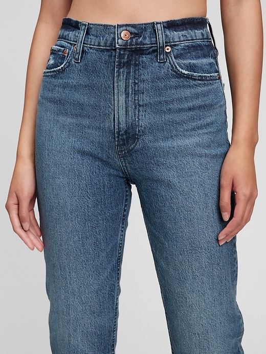 Image number 3 showing, Sky High Rise Cheeky Straight Jeans with Washwell