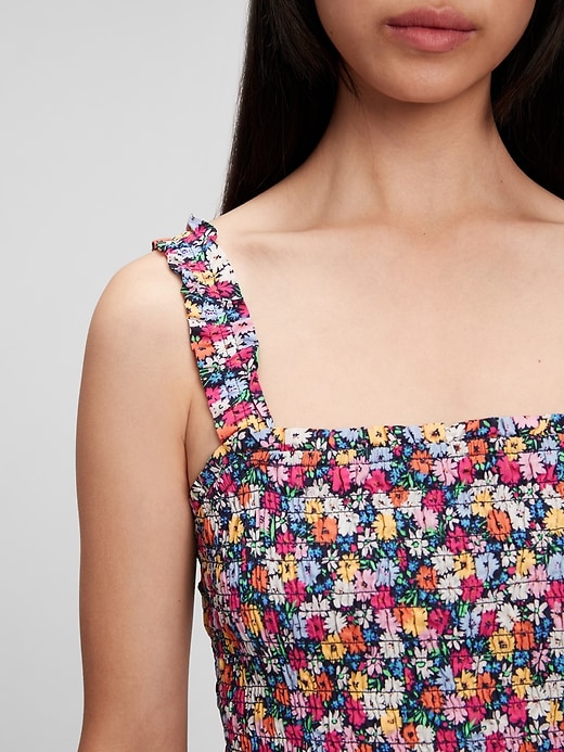 Image number 3 showing, Smocked Floral Midi Dress