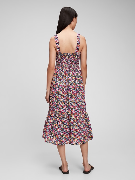 Smocked Floral Midi Dress | Gap
