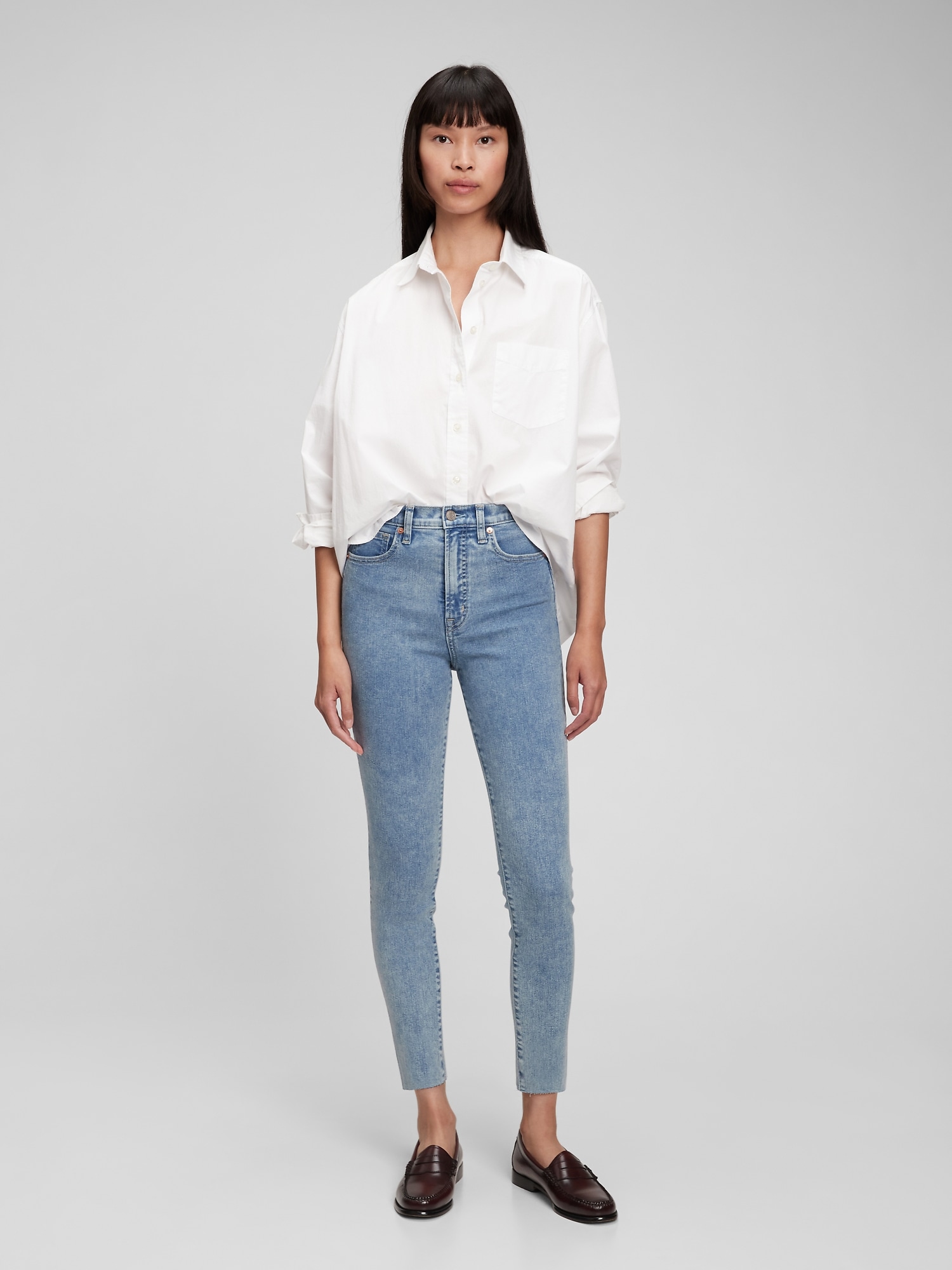 Sky High Rise True Skinny Jeans with Washwell Gap
