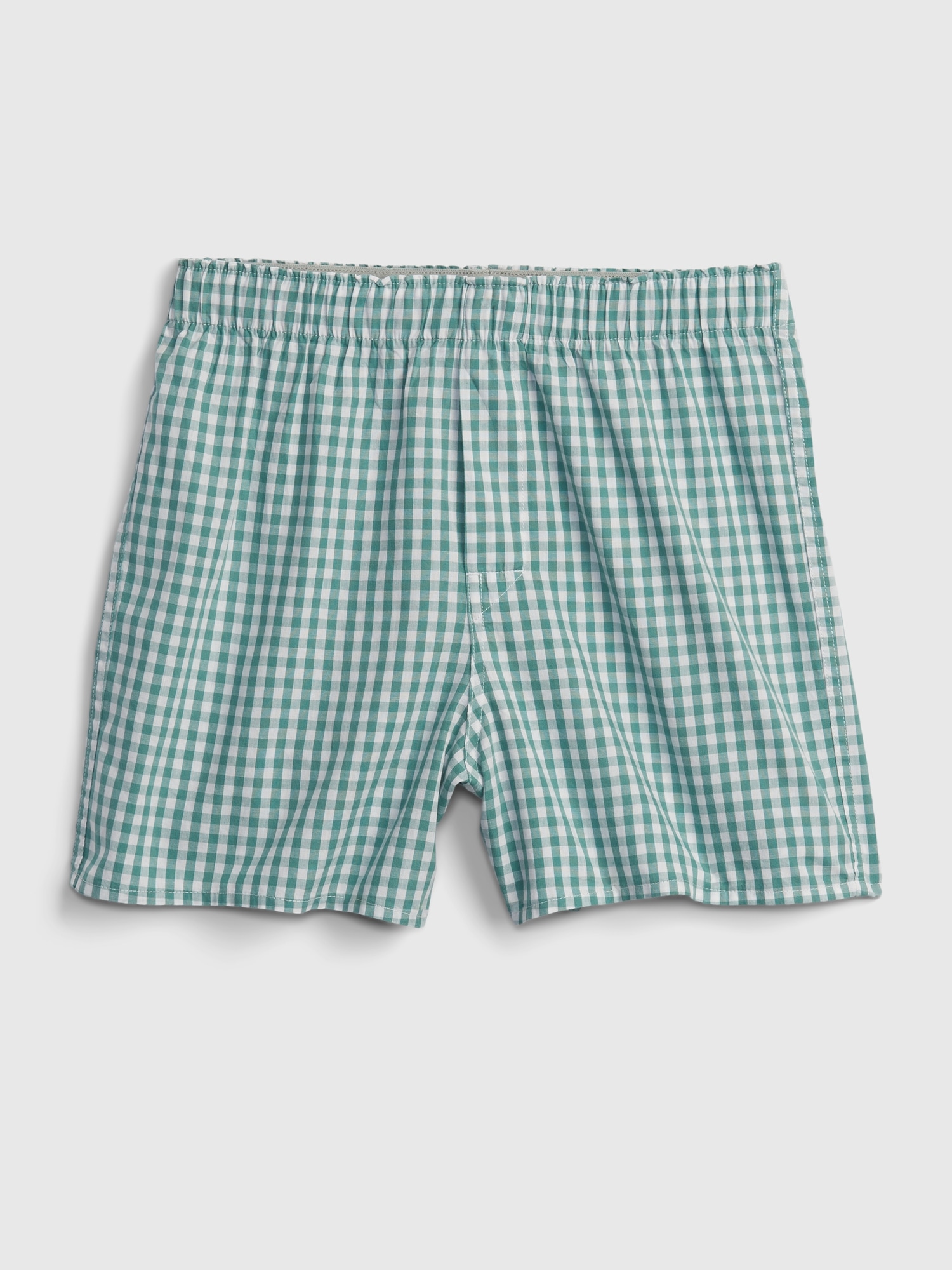Gap Poplin Boxers In Green Check