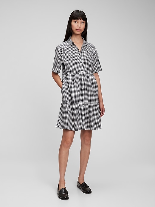 Image number 1 showing, Tiered Mini Shirt Dress