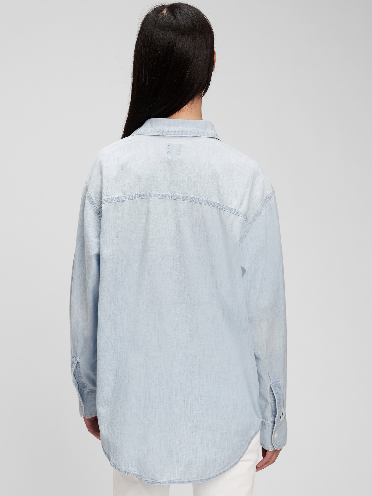 Chambray Denim Big Shirt with Washwell 
