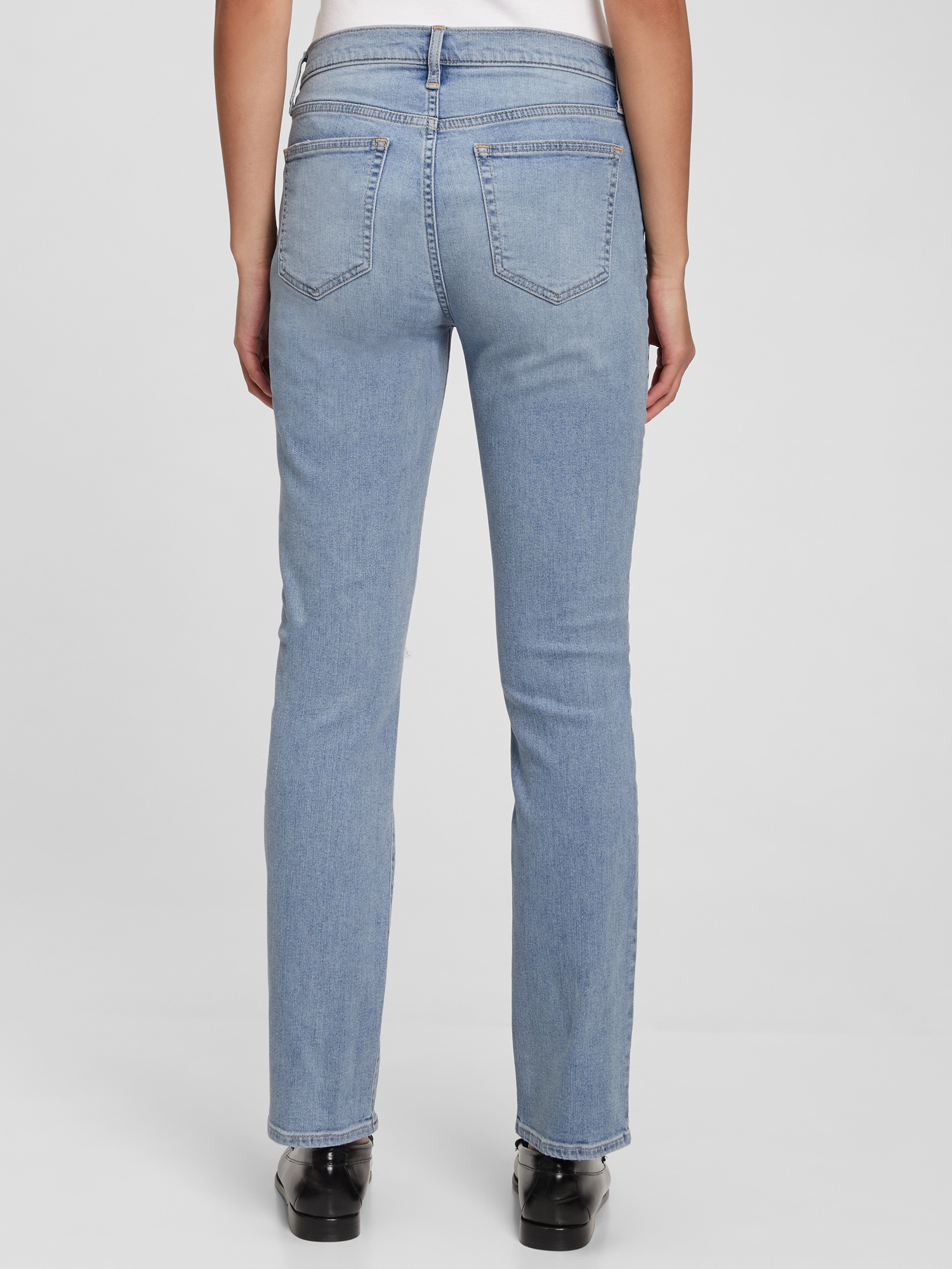 Mid Rise Classic Straight Jeans with 