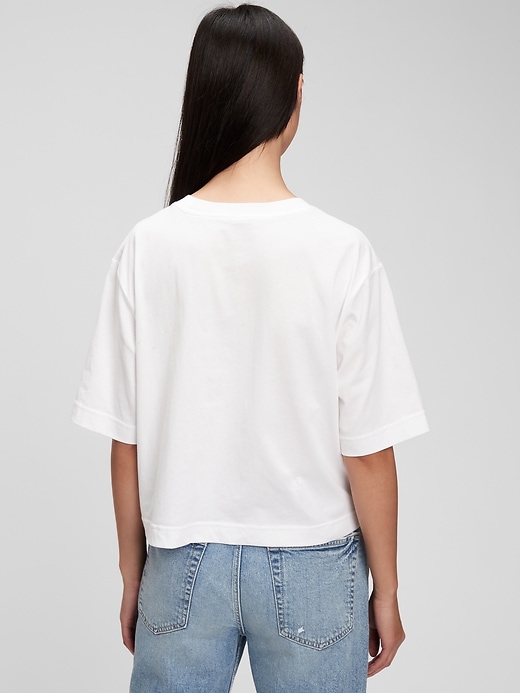 2 of 8 showing, with the color optic white of product Gap × New York Pioneer Club 100% Organic Cotton Graphic T-Shirt