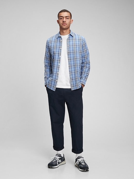 Image number 5 showing, Plaid Shirt in Linen-Cotton