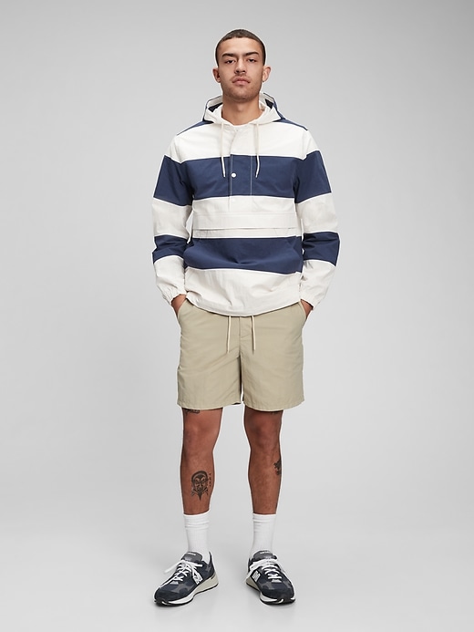 Gap Men's Rugby Stripe Pullover Hooded Jacket (various sizes in blue stripe)