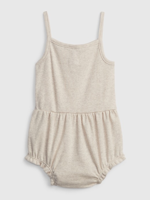 Image number 2 showing, Baby First Favorite Ribbed Cotton Bubble Shorty One-Piece