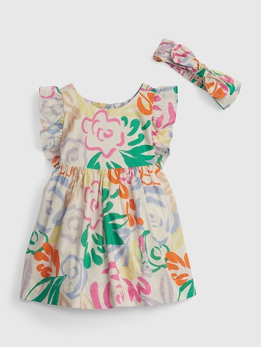 1 of 8 showing, with the color spring floral of product Baby Dress Set