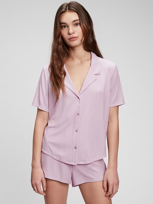 Lavender Modal Rib PJ Set Lavender Modal Rib PJ Set