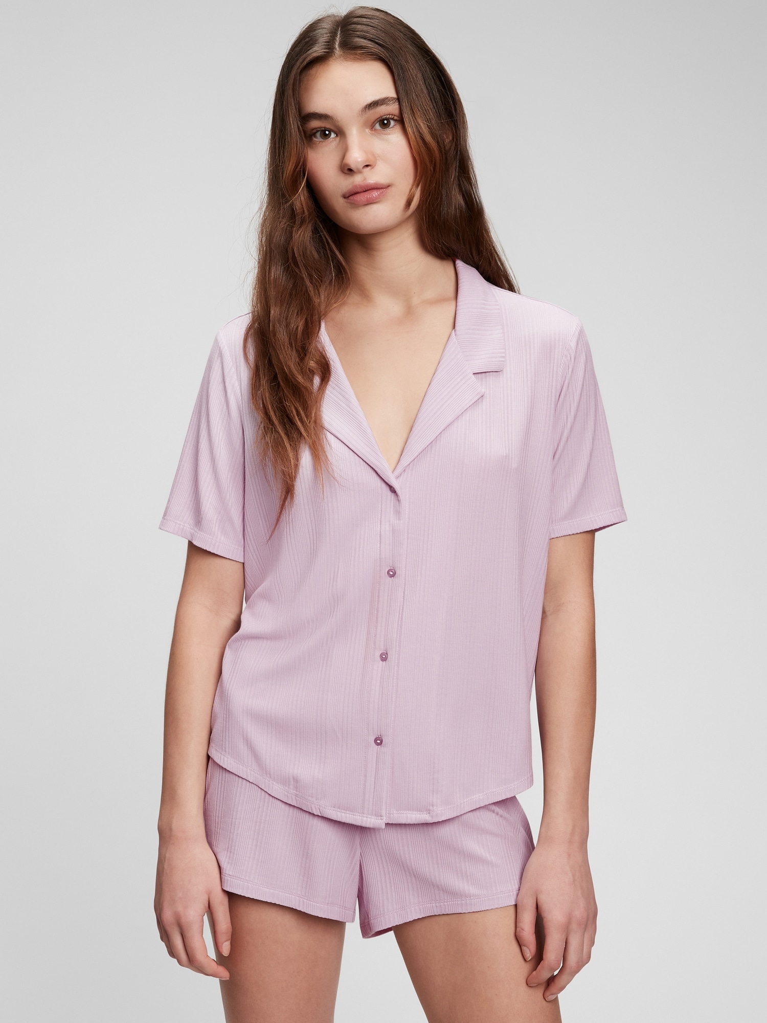 Modal Ribbed Pajama Shirt | Gap