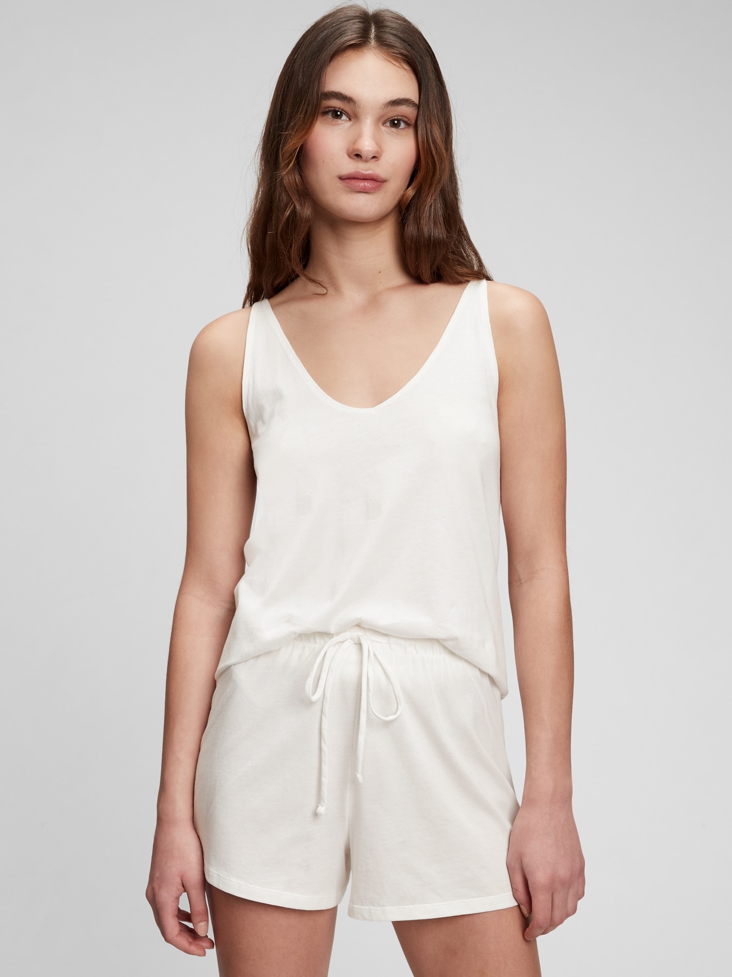 100 Organic Cotton VNeck Cami Gap