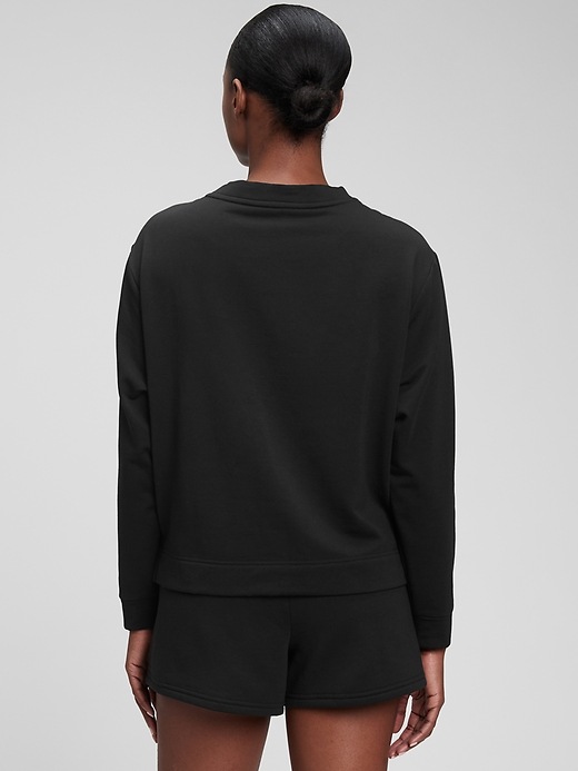 2 of 8 showing, with the color true black of product Cloud Light Crewneck Sweatshirt