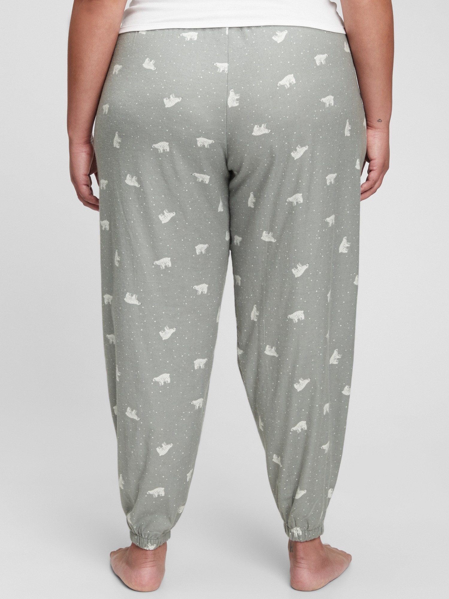 gap flannel joggers