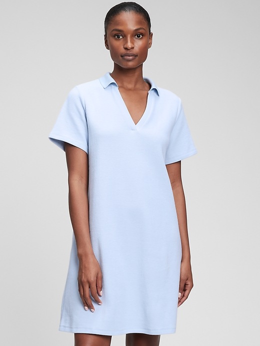 View large product image 1 of 1. V-Neck Polo Dress