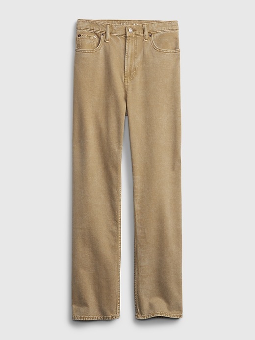 2 of 8 showing, with the color khaki of product Teen Sky-High Rise '90s Loose Jeans with Washwell