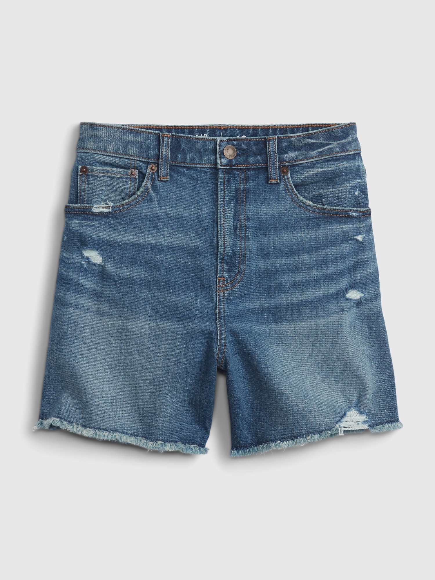 Teen Sky High Rise Denim Shorts with Washwell | Gap