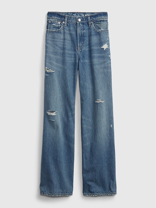 Image number 2 showing, Teen Low Rise Wide Stride Jeans with Washwell