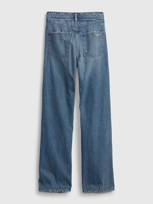 Image number 3 showing, Teen Low Rise Wide Stride Jeans with Washwell