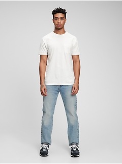 Button Fly '90s Original Straight Fit Jeans with Washwell