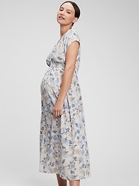 Maternity Empire Waist Midi Dress
