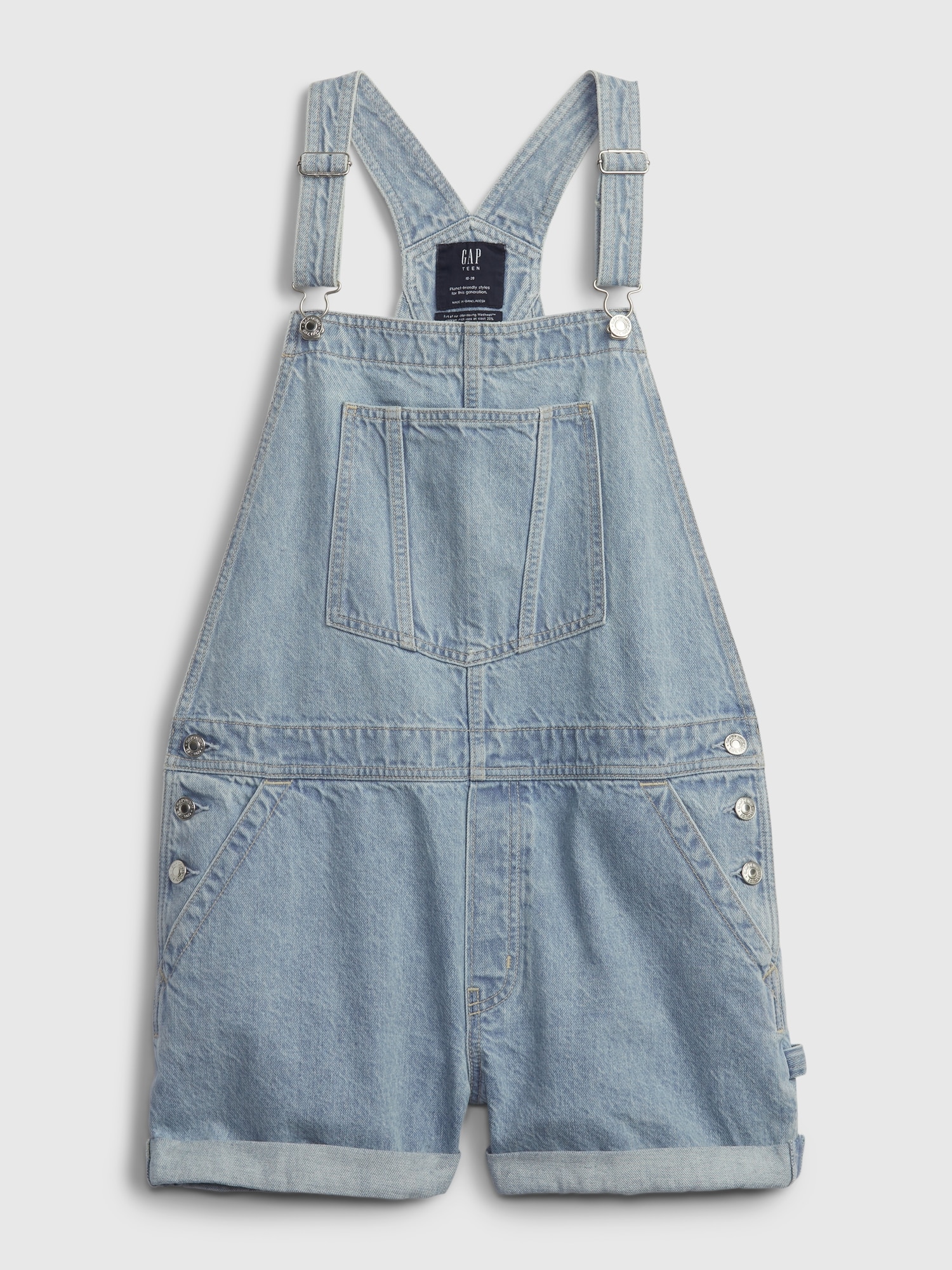 Teen Denim Shortall with Washwell Gap