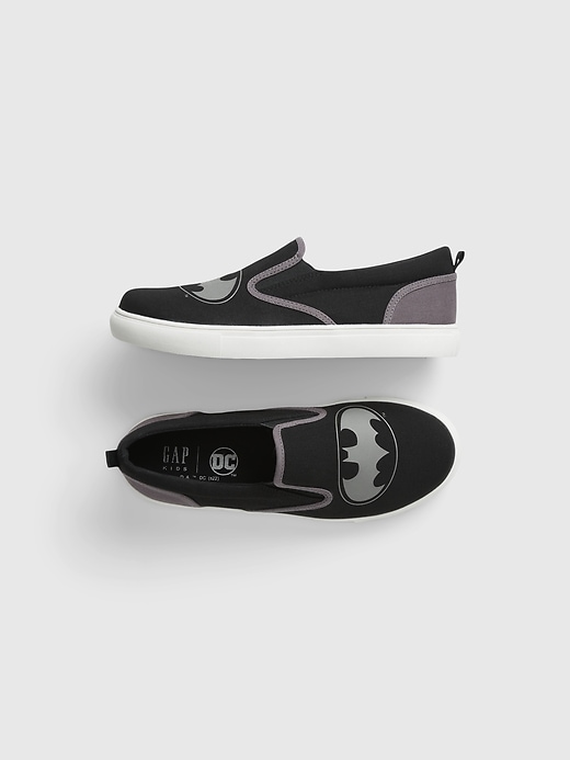 1 of 8 showing, with the color black of product GapKids &#124 DC Slip-On Sneakers