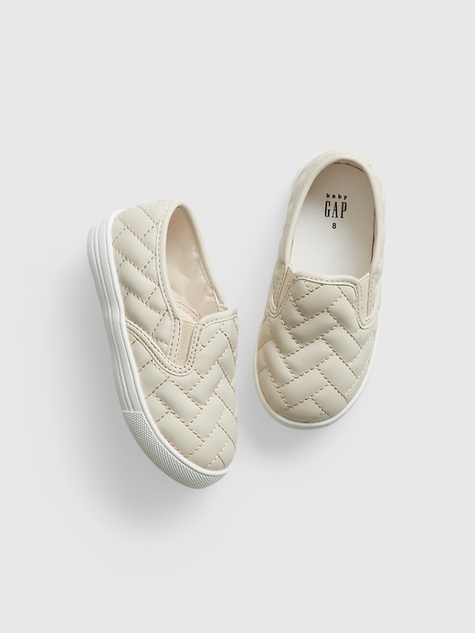 View large product image 1 of 1. Toddler Quilted Slip-on Sneakers