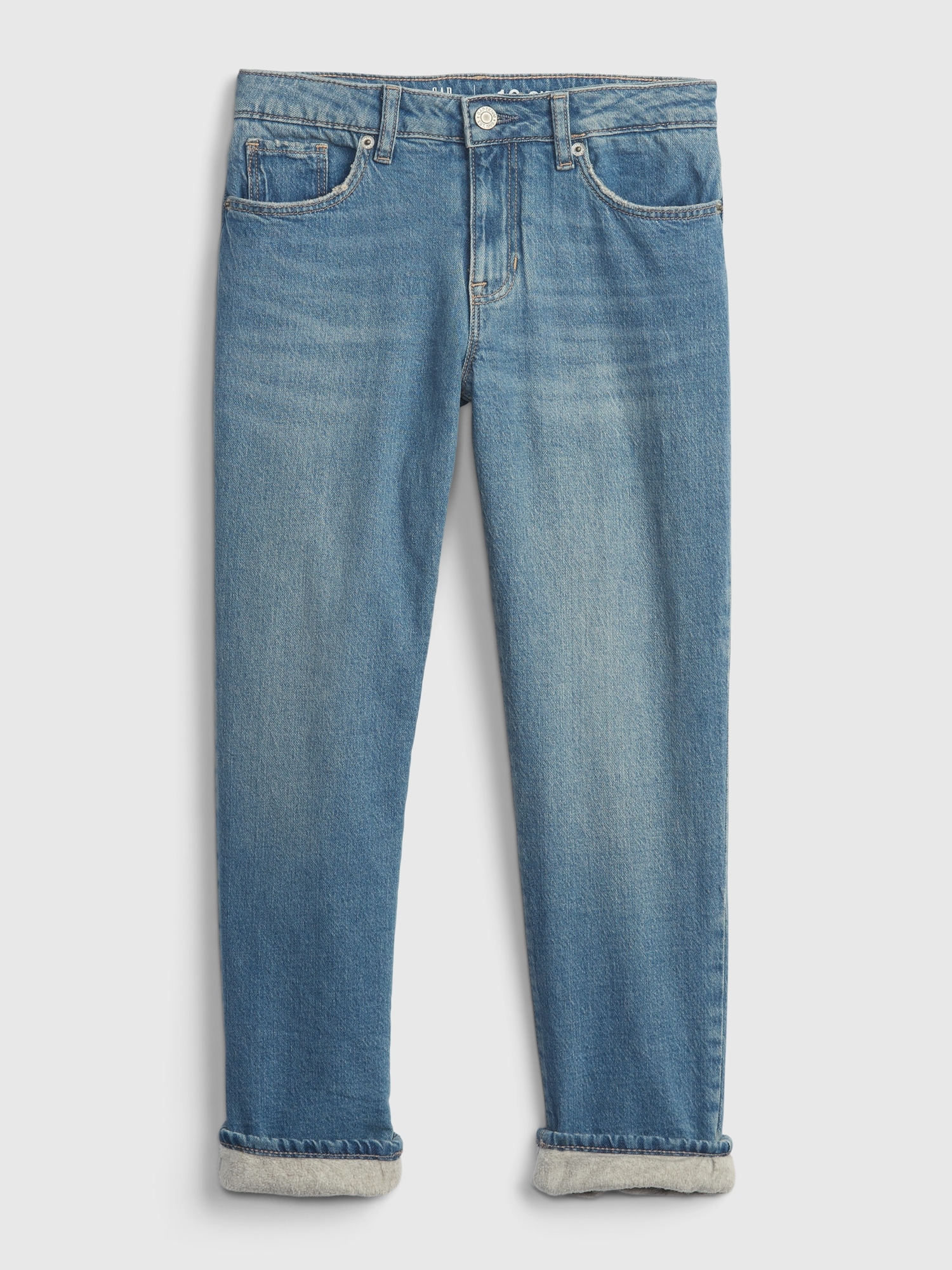 Kids Mid Rise Lined Girlfriend Jeans with Washwell ™ Gap