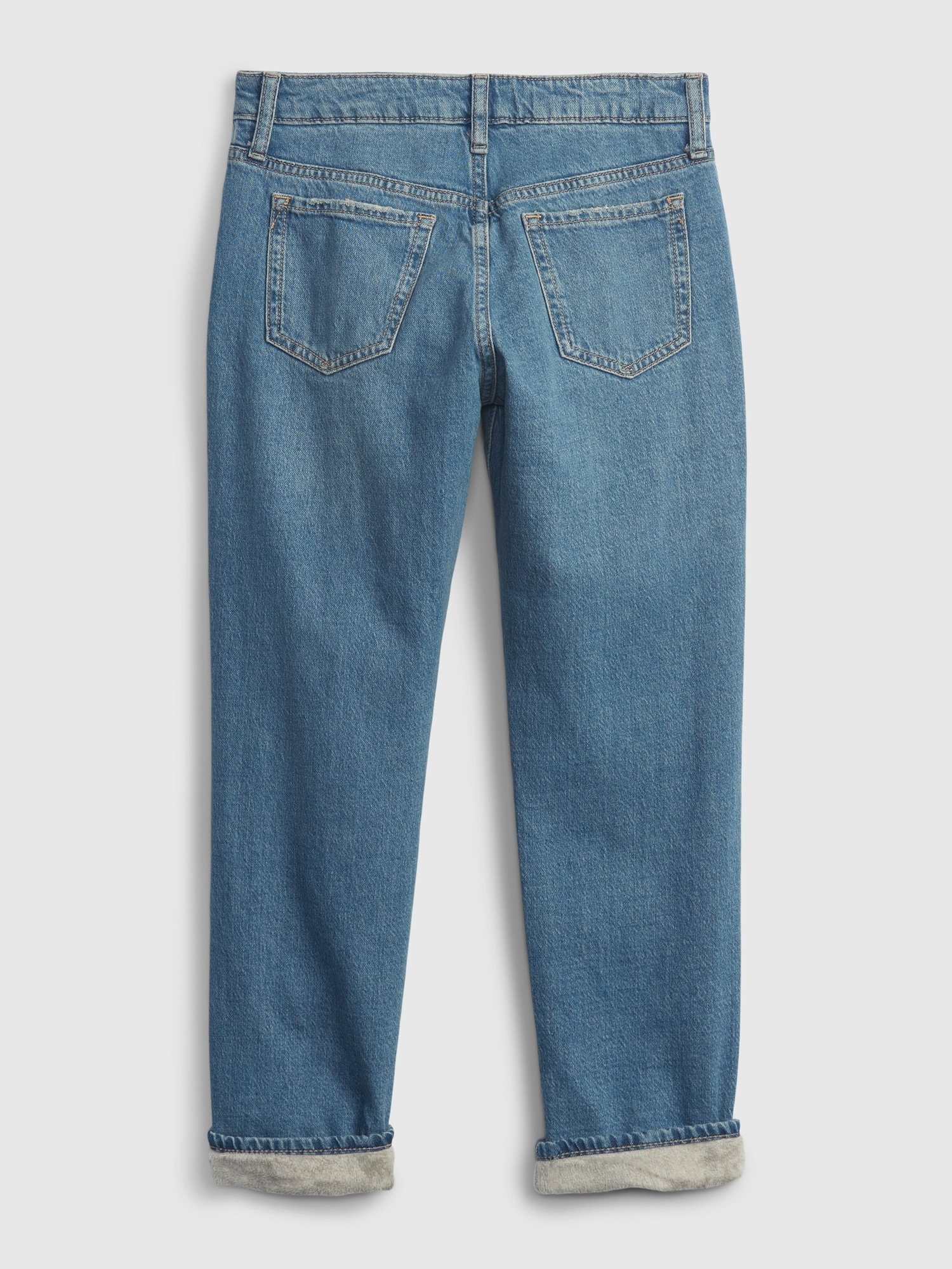 Kids Mid Rise Lined Girlfriend Jeans with Washwell ™ | Gap