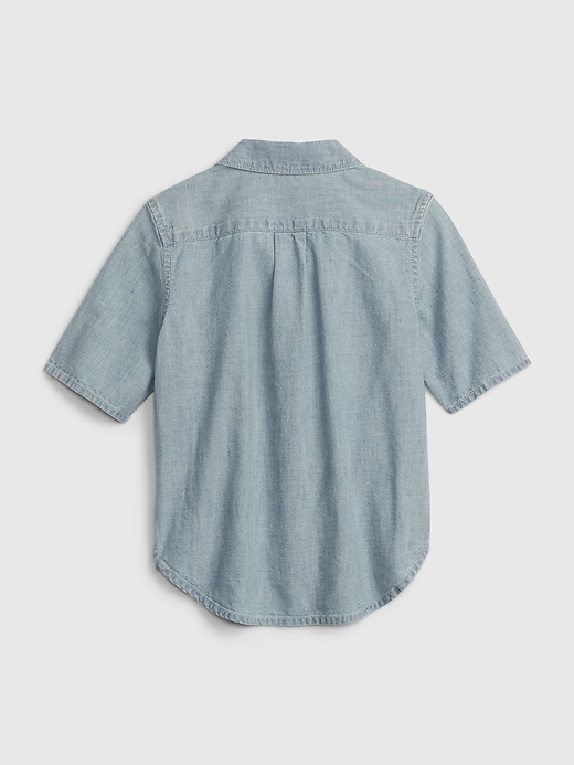 Toddler Denim Button-Down Shirt with Washwell | Gap