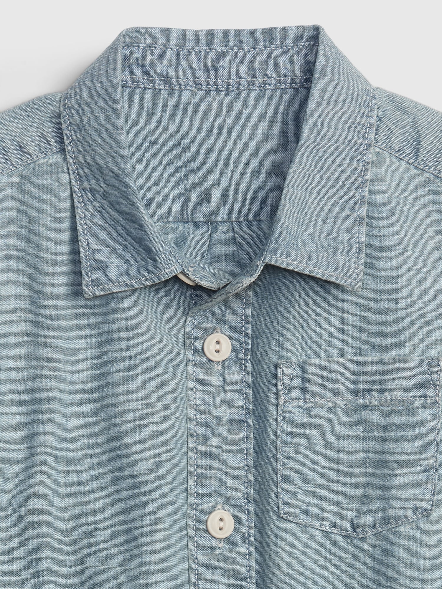 Toddler Denim Button-Down Shirt with 