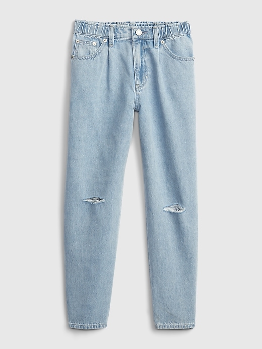 Image number 1 showing, Kids High Rise Barrel Jeans