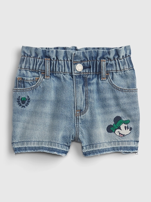 Image number 1 showing, babyGap &#124 Disney Minnie Mouse Just Like Mom Denim Shorts with Washwell