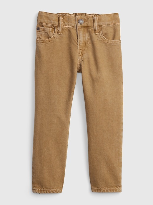 1 of 8 showing, with the color khaki beige of product Toddler Original Fit Jeans with Washwell