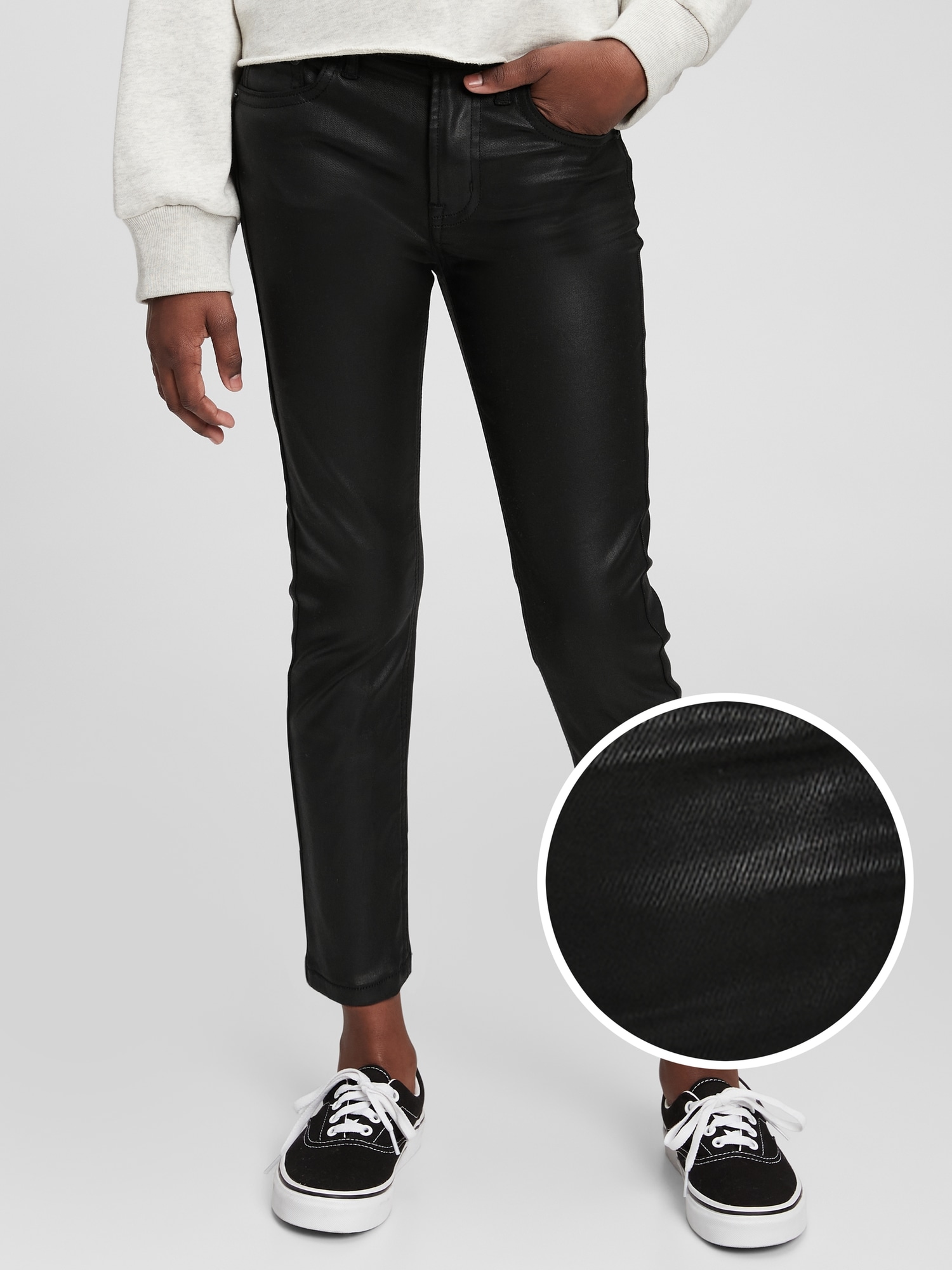 Kids High Rise Pencil Slim Ankle Jeans