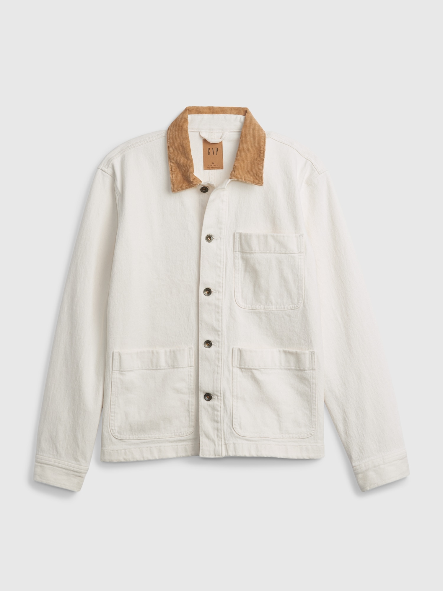 Khaki Denim Chore Jacket with Washwell 