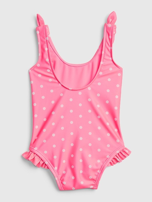 View large product image 2 of 3. Baby Recycled Polka Dot Swim One-Piece