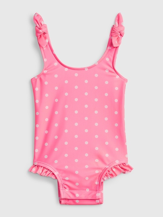View large product image 1 of 3. Baby Recycled Polka Dot Swim One-Piece