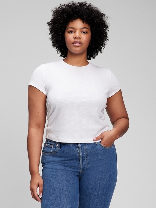 Image number 4 showing, Ruched Cropped T-Shirt