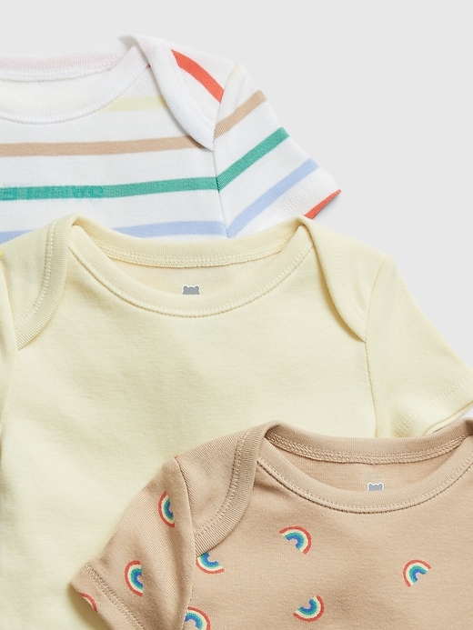 Image number 3 showing, Baby Print Short Sleeve Bodysuit (3-Pack)