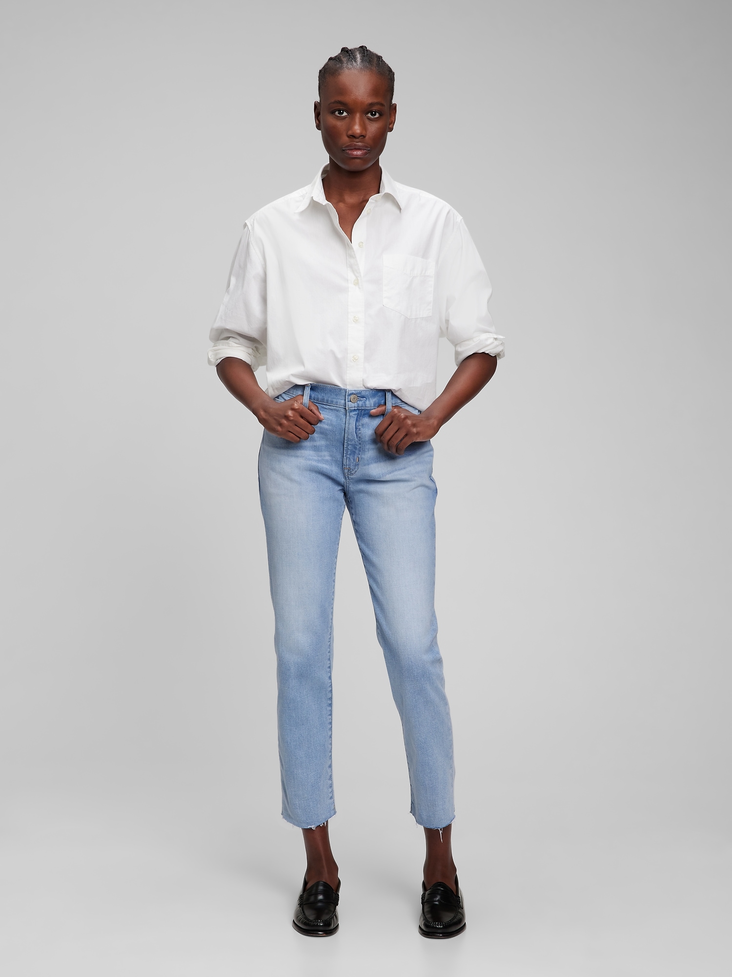 Mid Rise Girlfriend Jeans | Gap