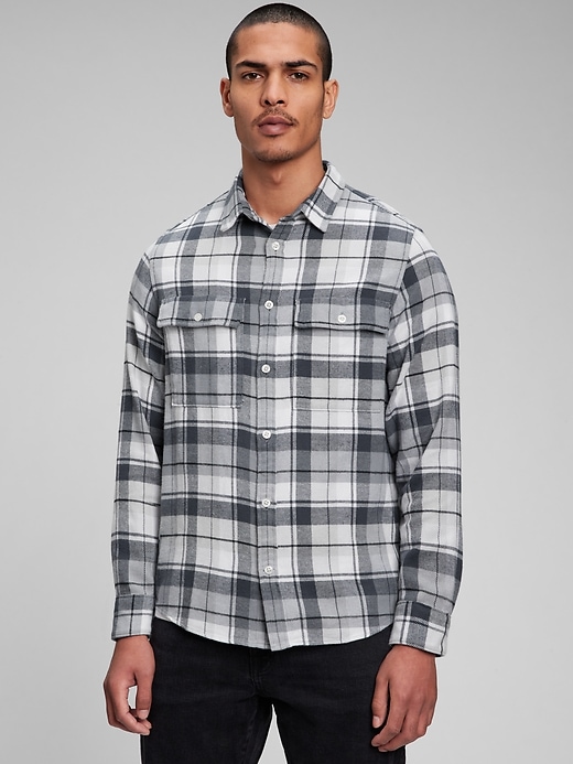 View large product image 1 of 1. Lightweight Plaid Shirt