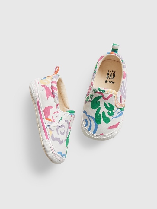 View large product image 1 of 1. Baby Floral Slip-On Sneakers