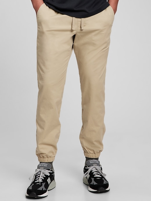 Image number 1 showing, Slim Canvas Joggers with Gapflex